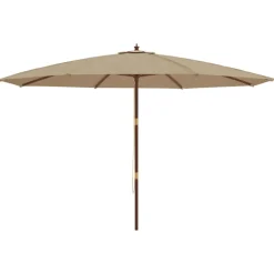 Outlet FinePRICE Puutarhan aurinkovarjo puutolppa antrasiitti 400x273 cm