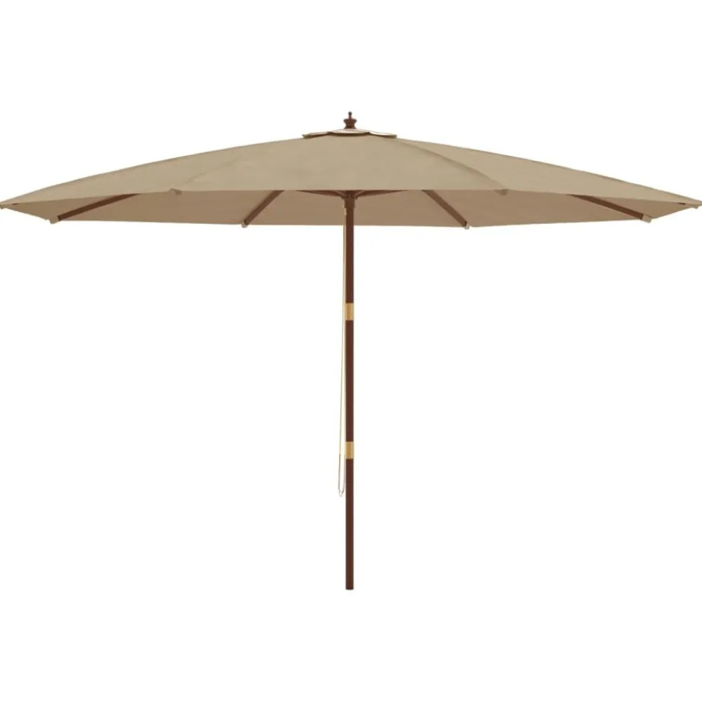 Outlet FinePRICE Puutarhan aurinkovarjo puutolppa antrasiitti 400x273 cm