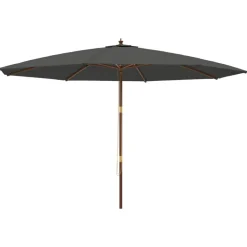 Outlet FinePRICE Puutarhan aurinkovarjo puutolppa antrasiitti 400x273 cm