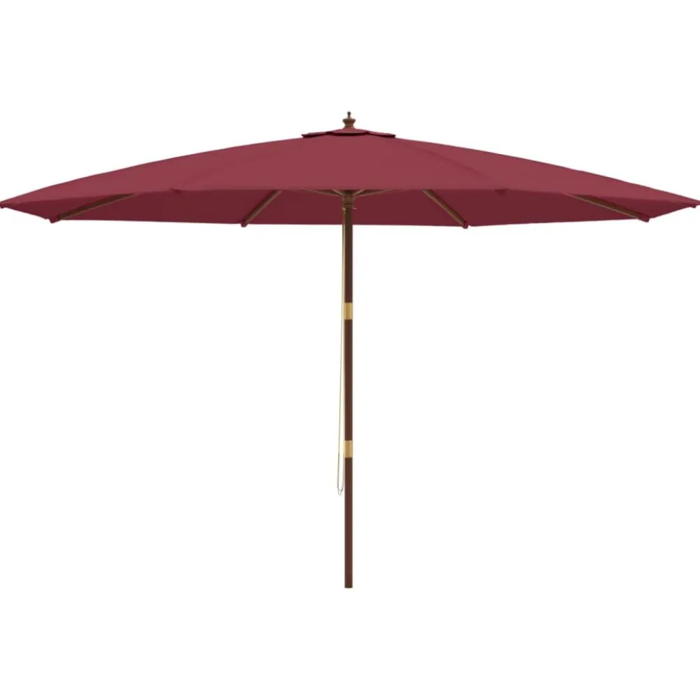Outlet FinePRICE Puutarhan aurinkovarjo puutolppa antrasiitti 400x273 cm