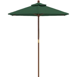 Online FinePRICE Puutarhan aurinkovarjo puutolppa vihreä 196x231 cm