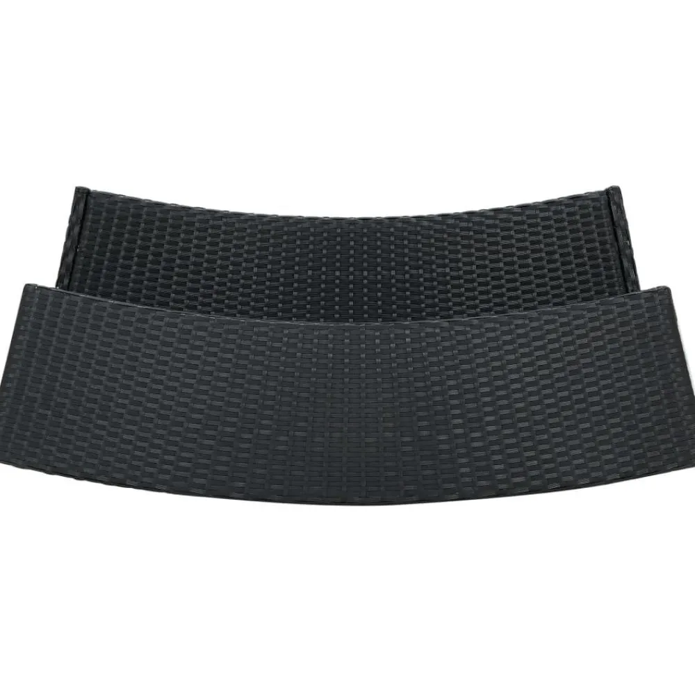 Discount FinePRICE Puutarhan baaripöytä, musta, 120x55x110 cm, polyrottinki