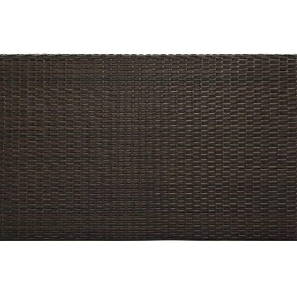 FinePRICE Puutarhan baaripöytä ruskea 100x60,5x110,5 cm polyrottinki