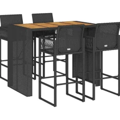 Online FinePRICE Puutarhan bistrosarja 3-osainen ilman tyynyjä Harmaa akaasia (28887)