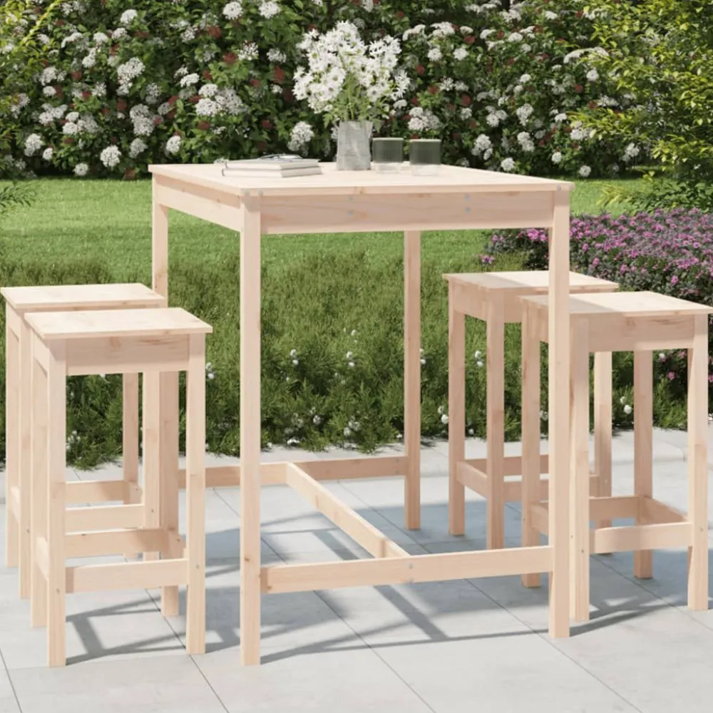 Discount FinePRICE Puutarhan Bistrosarja 5-osainen valkoinen täysi mänty (54746)