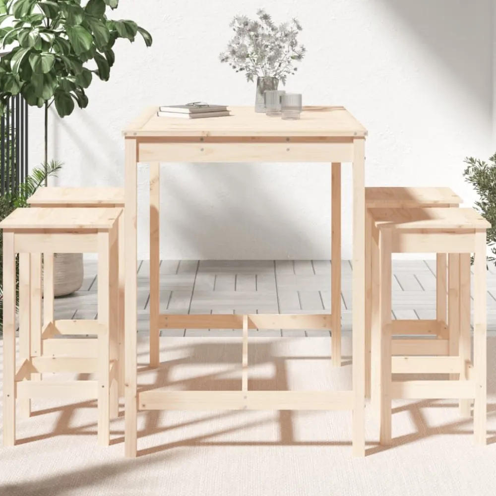 Discount FinePRICE Puutarhan Bistrosarja 5-osainen valkoinen täysi mänty (54746)