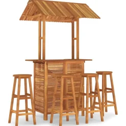 Outlet FinePRICE Puutarhan bistrosarja 5-osainen täysi akasiapuu (16007)