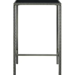 Clearance FinePRICE Puutarhan bistrosarja 3-osainen polyrottinki (64838) Harmaa