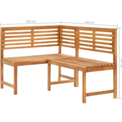 Discount FinePRICE Puutarhan bistrosarja 4-osainen täysi akaasiapuu (57863)
