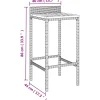 Clearance FinePRICE Puutarhan bistrosarja 3-osainen musta polyrottinki/täysi akasiapuu (87722)
