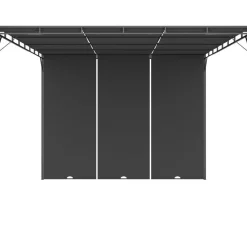 Online FinePRICE Puutarhan huvimaja sivuverholla 4x3x2,25 cm antrasiitti