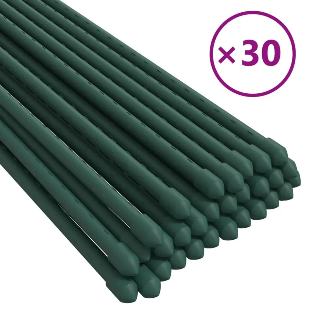 Outlet FinePRICE Puutarhan kasvituet 30 kpl vihreä 60 cm teräs (19367)