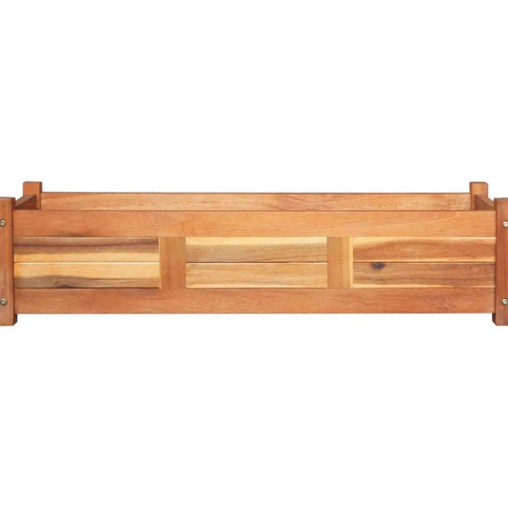 Clearance FinePRICE Puutarhan korotettu kukkalaatikko akaasiapuu 100x30x25 cm
