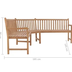Online FinePRICE Puutarhan kulmapenkki 185x185x90 cm, tiikki