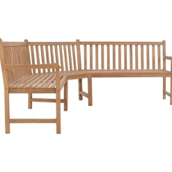 Online FinePRICE Puutarhan kulmapenkki 185x185x90 cm, tiikki