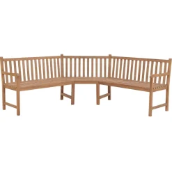 Online FinePRICE Puutarhan kulmapenkki 185x185x90 cm, tiikki