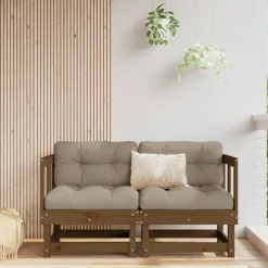 Discount FinePRICE Puutarhan kulmasohvat, hunajanruskea, mänty, 2kpl