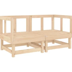 New FinePRICE Puutarhan kulmasohvat, mäntyä, 2 kpl