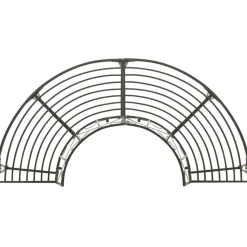 Outlet FinePRICE Puutarhan puolipyöreä puunympäryspenkki, 160 cm, teräs