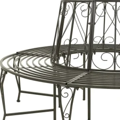 Clearance FinePRICE Puutarhan puunympäryspenkki 160 cm teräs