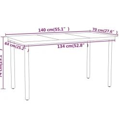 Discount FinePRICE Puutarhan ruokailuryhmä 80 cm, harmaa, 3 osaa