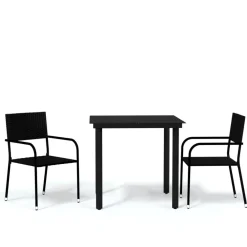 Discount FinePRICE Puutarhan ruokailuryhmä 80 cm, harmaa, 3 osaa