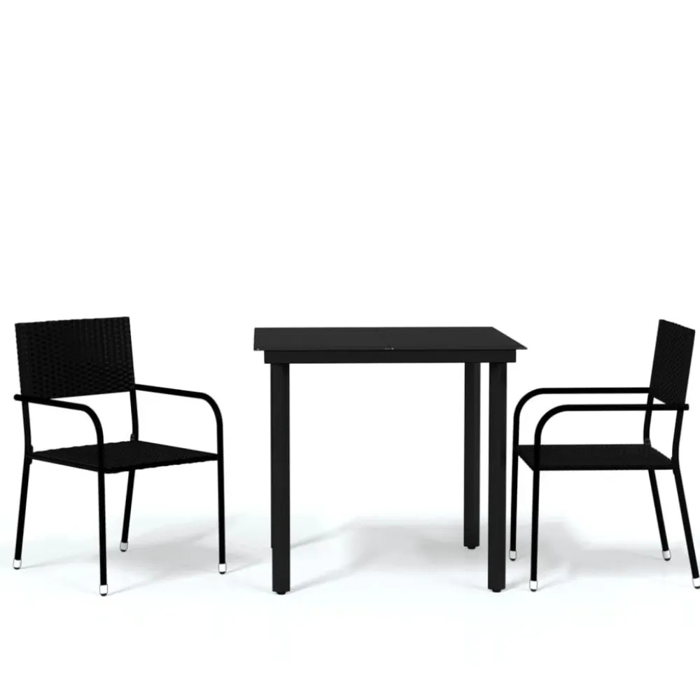 Discount FinePRICE Puutarhan ruokailuryhmä 80 cm, harmaa, 3 osaa