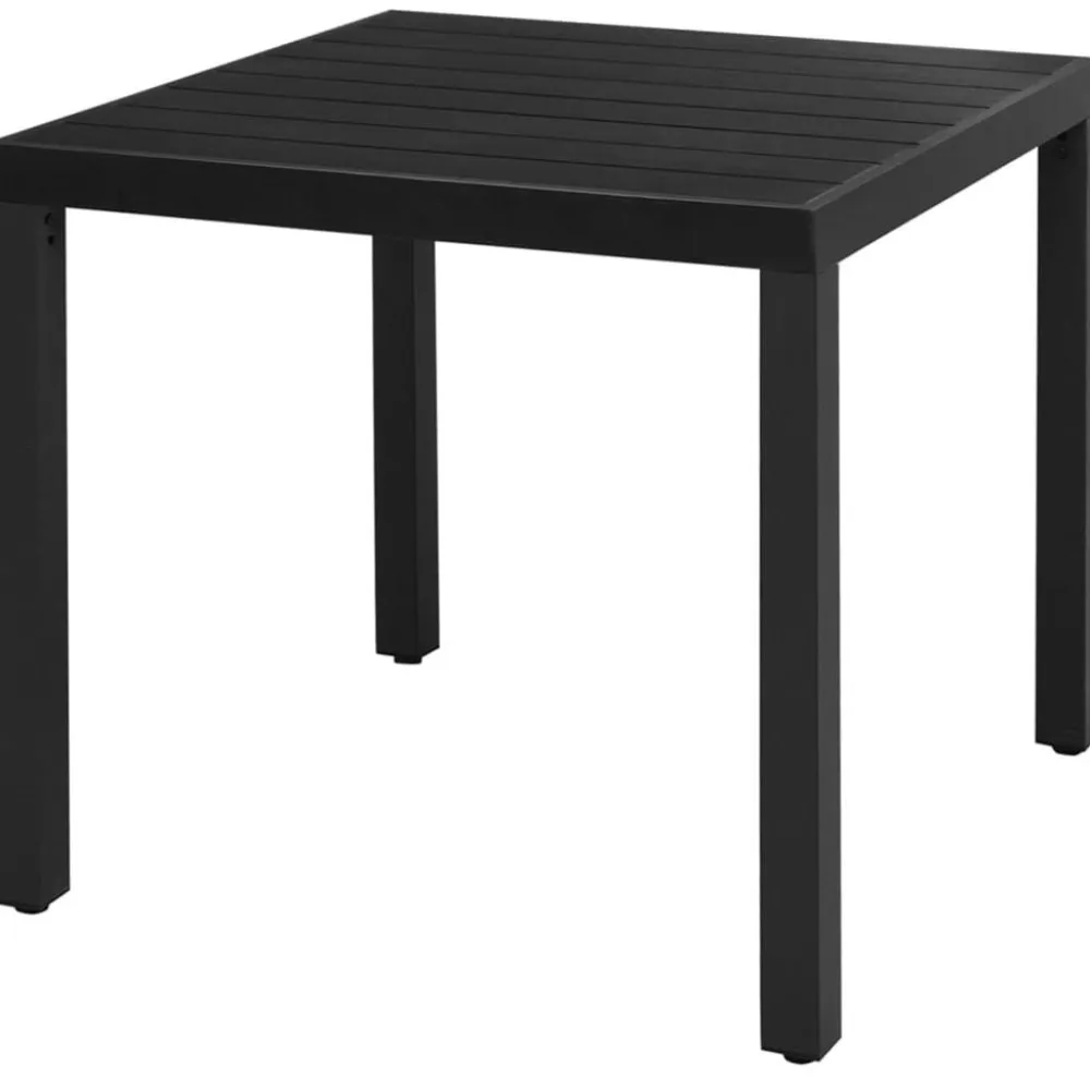 Clearance FinePRICE Puutarhan ruokailuryhmä 3-osainen PVC rottinki musta (60118)