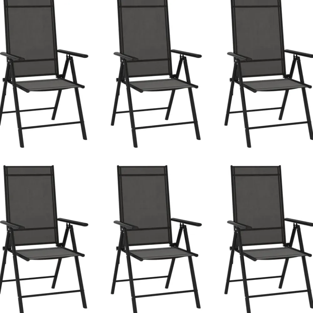 Best FinePRICE Puutarhan ruokailuryhmä 7-osainen musta alumiini (00603)