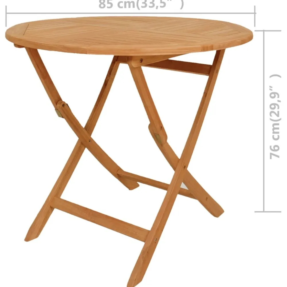 Clearance FinePRICE Puutarhan ruokailuryhmä 5-osainen täysi tiikki (59580)