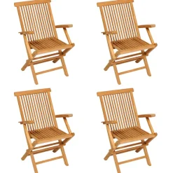 Clearance FinePRICE Puutarhan ruokailuryhmä 5-osainen täysi tiikki (59580)