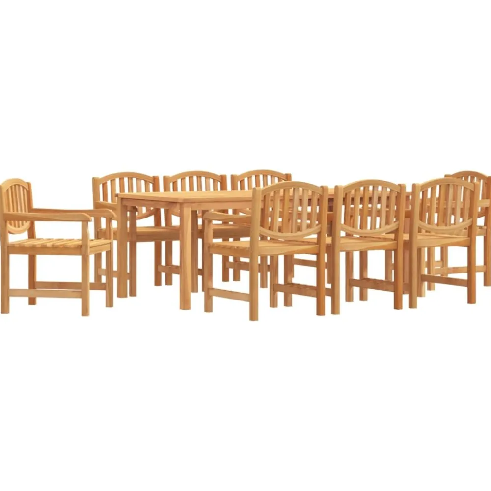 Clearance FinePRICE Puutarhan ruokailuryhmä 9-osainen täysi tiikki (57936)