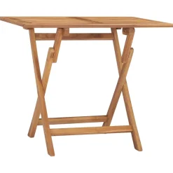Best FinePRICE puutarhan ruokapöytä Kokoontaittuva 90x60x75 cm täysi tiikki (15445)