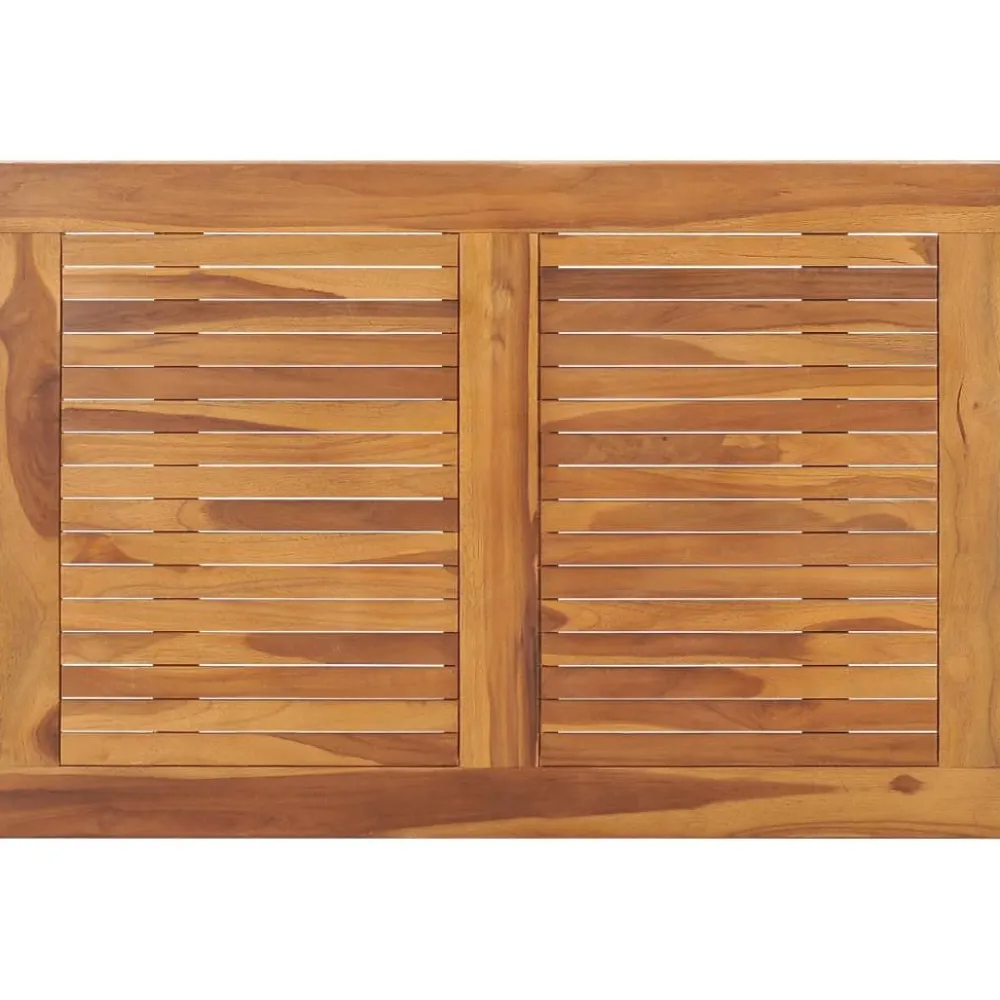 Best FinePRICE puutarhan ruokapöytä Kokoontaittuva 90x60x75 cm täysi tiikki (15445)