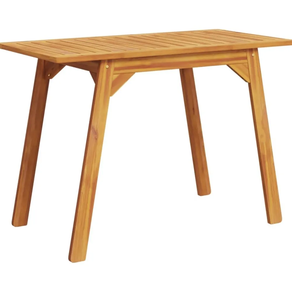 New FinePRICE Puutarhan ruokapöytä 110x56x75 cm täysi akasiapuu (66372)