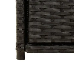 New FinePRICE Puutarhan säilytyskaappi musta 55x55x111 cm polyrottinki