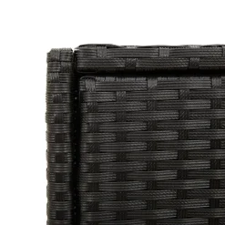 New FinePRICE Puutarhan säilytyskaappi musta 55x55x111 cm polyrottinki