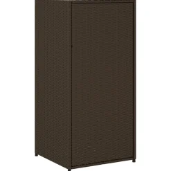 New FinePRICE Puutarhan säilytyskaappi ruskea 55x55x111 cm polyrottinki