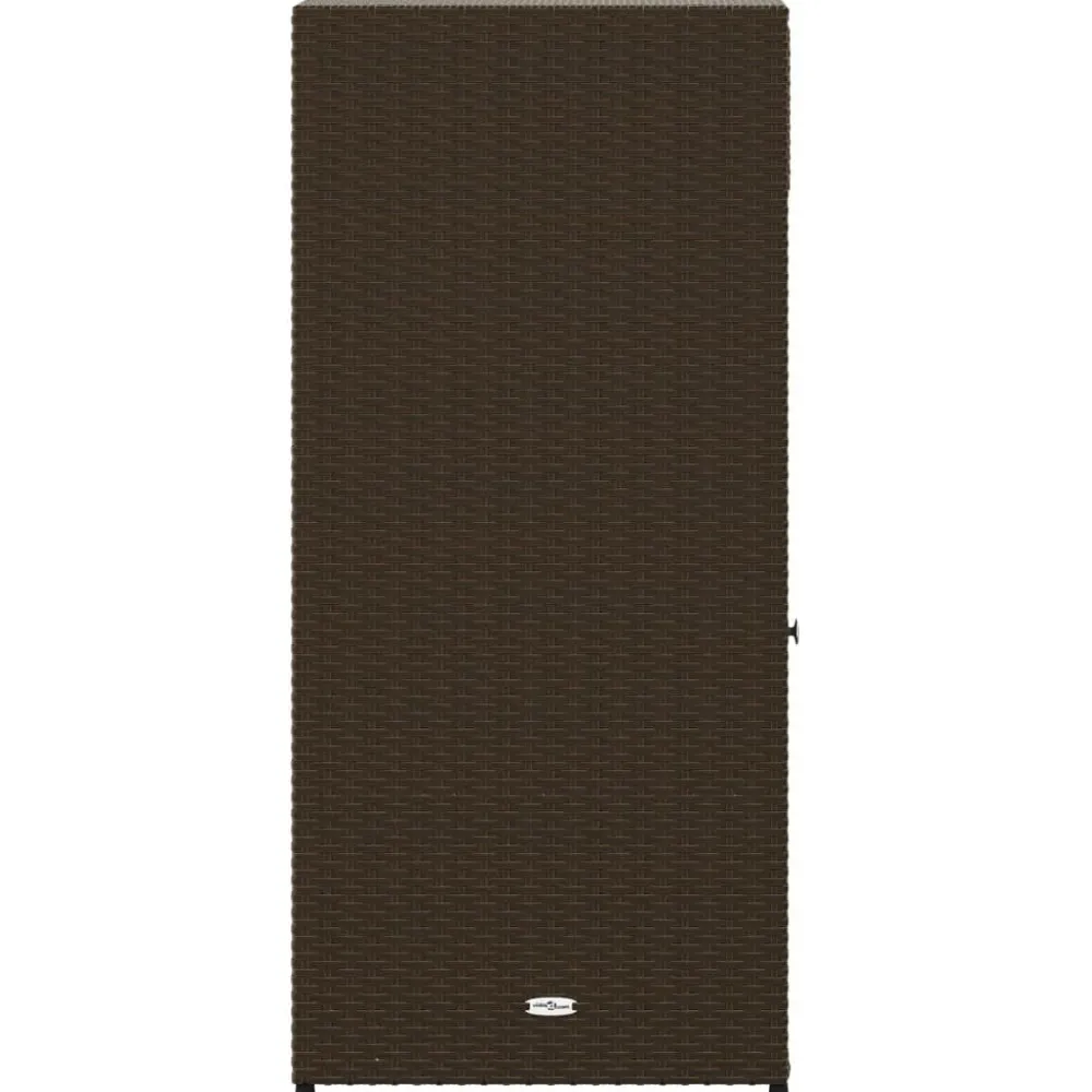 New FinePRICE Puutarhan säilytyskaappi ruskea 55x55x111 cm polyrottinki