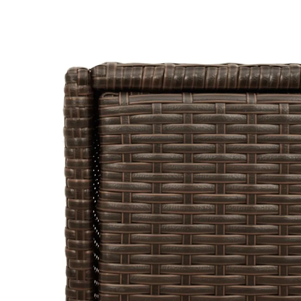 New FinePRICE Puutarhan säilytyskaappi ruskea 55x55x111 cm polyrottinki