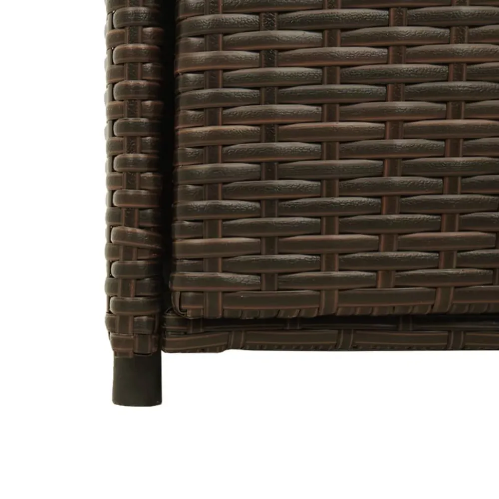 New FinePRICE Puutarhan säilytyskaappi ruskea 55x55x111 cm polyrottinki