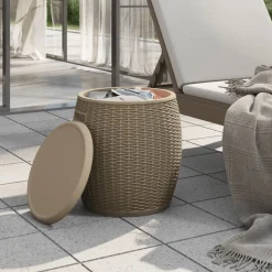 Best FinePRICE Puutarhan säilytyslaatikko 4-in-1 vaaleanruskea polypropeeni (64156)