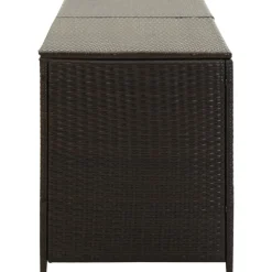 Clearance FinePRICE Puutarhan säilytyslaatikko polyrottinki 200x50x60 cm ruskea
