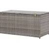 Clearance FinePRICE Puutarhan säilytyslaatikko polyrottinki 100x50x50 cm harmaa