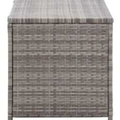 Clearance FinePRICE Puutarhan säilytyslaatikko polyrottinki 100x50x50 cm harmaa