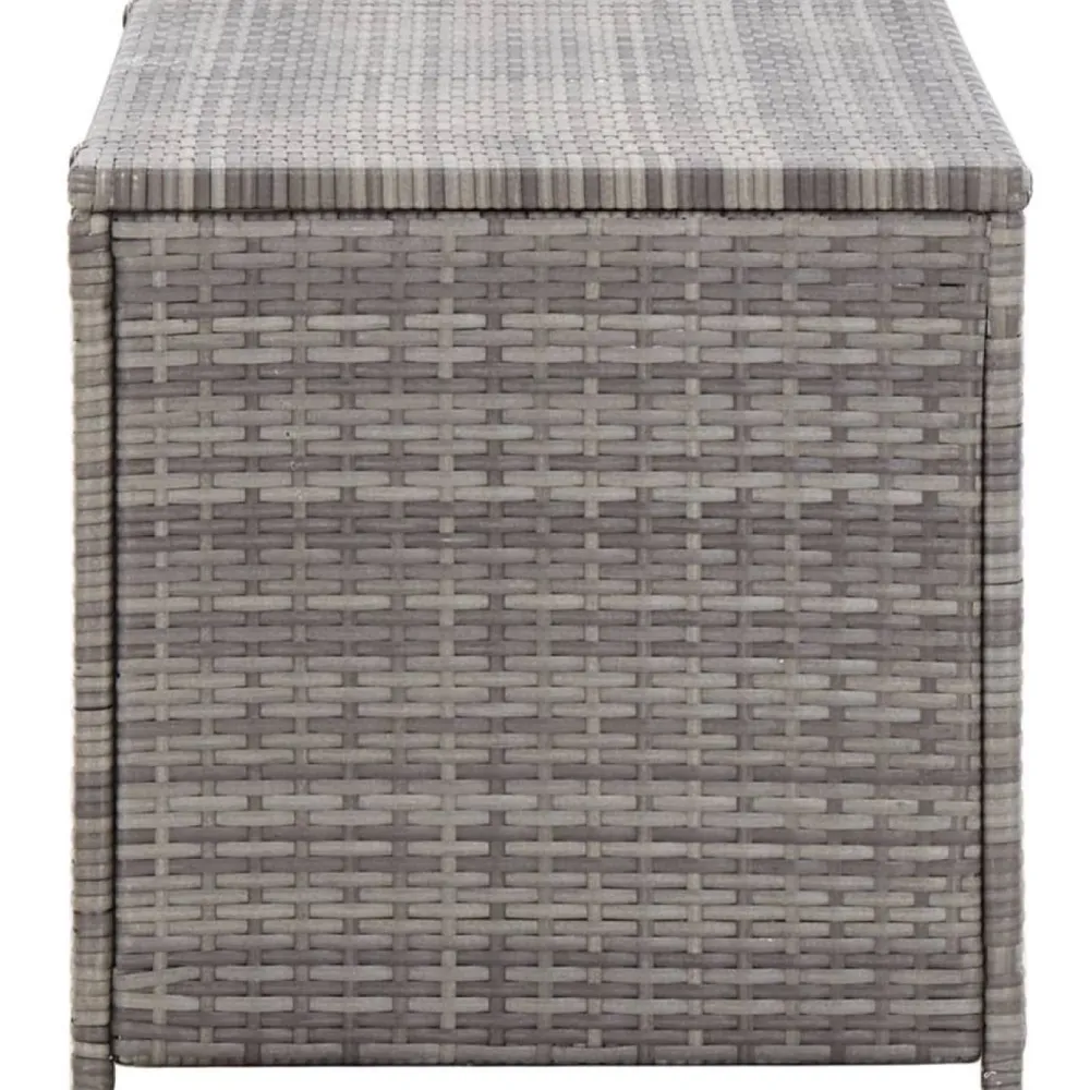 Clearance FinePRICE Puutarhan säilytyslaatikko polyrottinki 100x50x50 cm harmaa