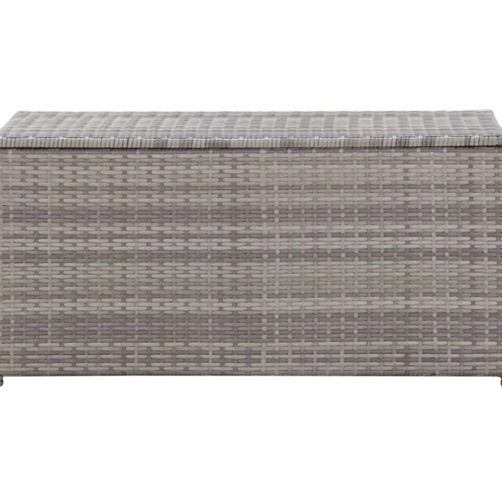 Clearance FinePRICE Puutarhan säilytyslaatikko polyrottinki 100x50x50 cm harmaa