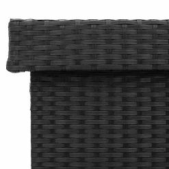 New FinePRICE Puutarhan säilytyslaatikko pyörillä musta 110x55x73 cm (03826)
