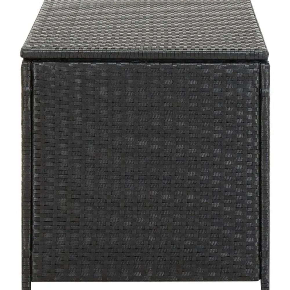 Clearance FinePRICE Puutarhan säilytyslaatikko polyrottinki 100x50x50 cm musta