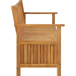 Sale FinePRICE Puutarhan säilytyspenkki 148 cm täysi akaasiapuu